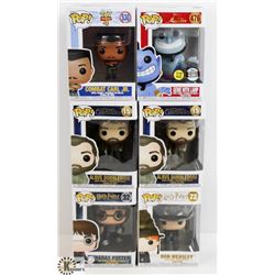 LOT OF SIX FUNKO POPS: RANDOM VARIETY INCLUDES