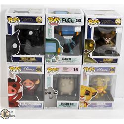 LOT OF SIX FUNKO POPS: RANDOM VARIETY INCLUDES