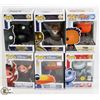 LOT OF SIX FUNKO POPS: RANDOM VARIETY INCLUDES