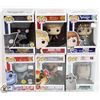LOT OF SIX FUNKO POPS: RANDOM VARIETY INCLUDES