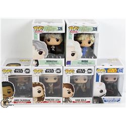 LOT OF SIX FUNKO POPS: STAR WARS AND GOLDEN GIRLS.