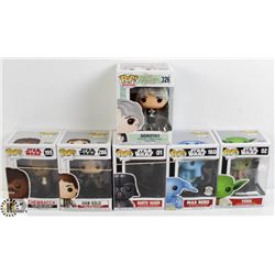 LOT OF SIX FUNKO POPS: STAR WARS AND DOROTHY,