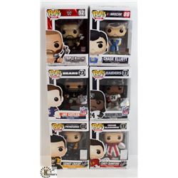 LOT OF SIX FUNKO POPS: ASSORTED SPORTS, WWE,