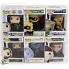 LOT OF SIX FUNKO POPS: RANDOM VARIETY INCLUDES
