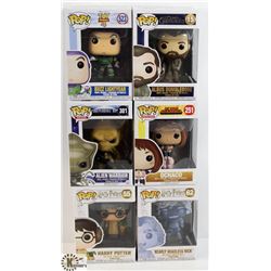 LOT OF SIX FUNKO POPS: RANDOM VARIETY INCLUDES