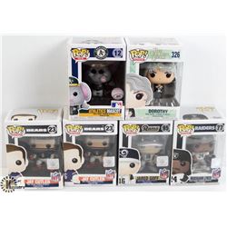 LOT OF SIX FUNKO POPS: RANDOM VARIETY INCLUDES