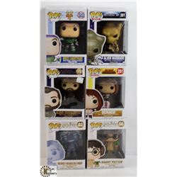 LOT OF SIX FUNKO POPS: RANDOM VARIETY INCLUDES