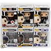 LOT OF SIX FUNKO POPS:FOOTBALL AND HOCKEY.