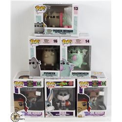 LOT OF SIX FUNKO POPS: RANDOM VARIETY INCLUDES