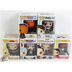 LOT OF SIX FUNKO POPS: RANDOM VARIETY INCLUDES