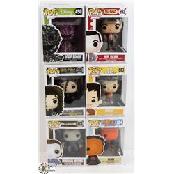 LOT OF SIX FUNKO POPS: RANDOM VARIETY INCLUDES