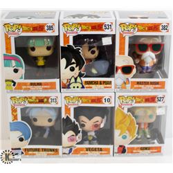 LOT OF SIX FUNKO POPS: DRAGON BALL Z PACK.