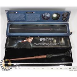 A LOT OF 2 HARRY POTTER WANDS. COLLECTIBLES