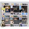 Image 1 : LOT OF 6 ASSORTED FUNKO POP VINYL FIGURES.