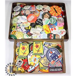 VINTAGE 1970'S-80'S 60 PLUS BUTTON PINS WARDAIR