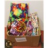 Image 1 : BOX OF ASSORTED PARTY ITEMS-MASKS AND MORE