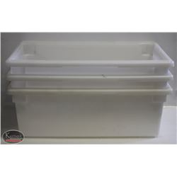 3 CAMBRO STACKING POLY-TOTES 18" X 26" X 9"