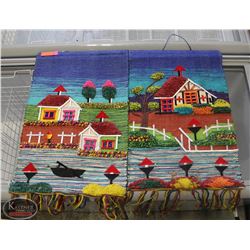 BAILIFF SEIZURE: LOT OF 2 WOVEN WALL HANGING
