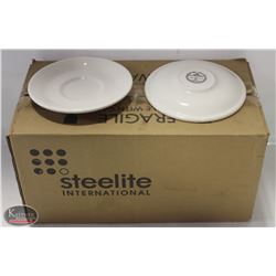 BOX(36) OF NEW  MONACO WHITE 6" SAUCERS