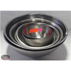 BAILIFF SEIZURE: LOT OF 9 ASSORTED SIZE S/S BOWLS