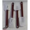 Image 1 : 10" SILICONE "SPOONULAS" RED HANDLE - LOT OF 4