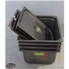 Image 1 : LOT OF 4  X 1/2 PANS INSERTS X 6" DEEP /W LIDS
