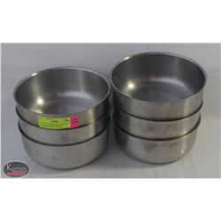 LOT OF 6 COMMERCIAL-GRADE 7" STAINLESS STEEL BOWLS