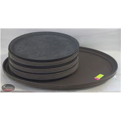 LOT OF 16 CAMBRO RUBBERIZED NON-SLIP SERVING TRAYS