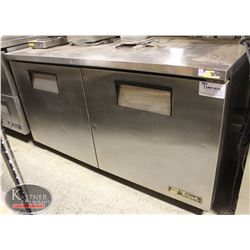 5FT S/S DUAL-DOOR TRUE UNDERCOUNTER REFRIGERATOR