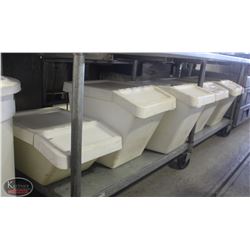 BAILIFF SEIZURE: LOT OF 5 FLIP TOP DRY INGREDIENT