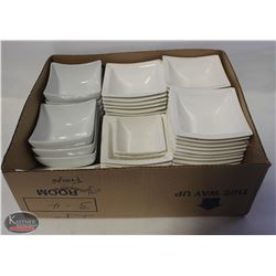 BAILIFF SEIZURE: LOT OF APPROX. 40 SQUARE BOWLS