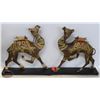 Image 1 : BAILIFF SEIZURE: LOT OF 2 METAL CAMEL ORNAMENTS