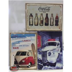 BAILIFF SEIZURE: LOT OF 2 COCA-COLA WALL HANGINGS