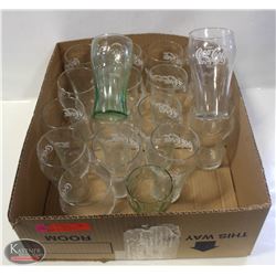 BAILIFF SEIZURE: LOT OF 19 COCA-COLA GLASSES