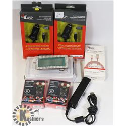 LOT OF PHONE CHARGERS - IPHONE AND SUBMERSIBLE