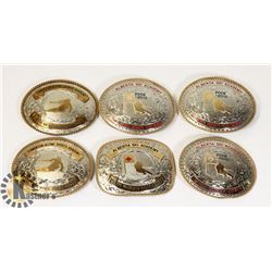 A LOT OF 6 BELT BUCKLES ALPINE SPORTS