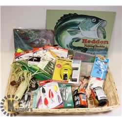 X-LARGE FLAT OF FISHING ITEMS EAGLE CLAW