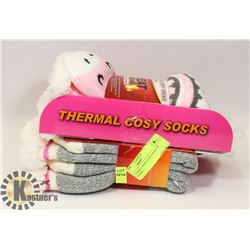 2 PACK LADIES COZY SLIPPER SOCKS
