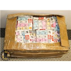 BOX OF ASSORTED COLOR SOFT ERASERS