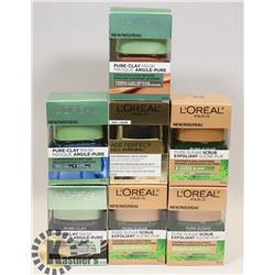 LOT OF ASSORTED L'OREAL FACE CREAMS/MASKS