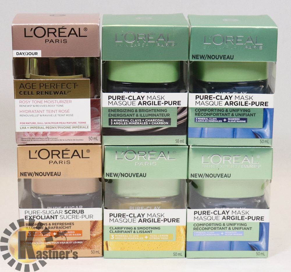 Cream Mask Assorted LOT OF ASSORTED L'OREAL FACE CREAMS/MASKS - Kastner Auctions