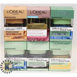 LOT OF ASSORTED L'OREAL FACE CREAM/MASKS