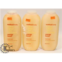 LOT OF 3 METHOD BODY BODY WASH