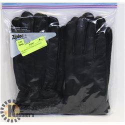 2PK MENS LEATHER GLOVES SZ SMALL