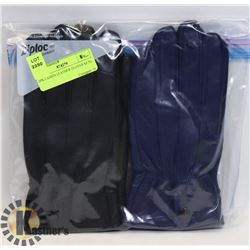 2PK LADIES LEATHER GLOVES SZ XL