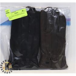 2PK LADIES LEATHER GLOVES SZ SMALL