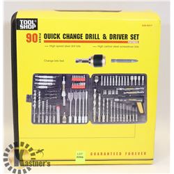 90 PIECE QUICK CHANGE DRILL& DRIVER