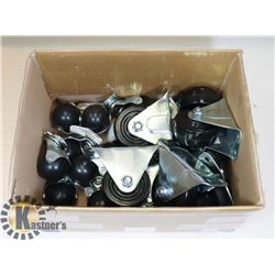 5 NEW  SETS OF CASTORS