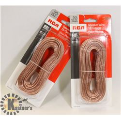2 NEW RCA SPEAKER WIRE 50 FT EACH