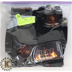 2 PACK OF MENS HEAT WAVE GLOVES